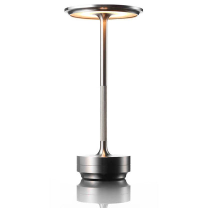 silver table touch cordless lamp