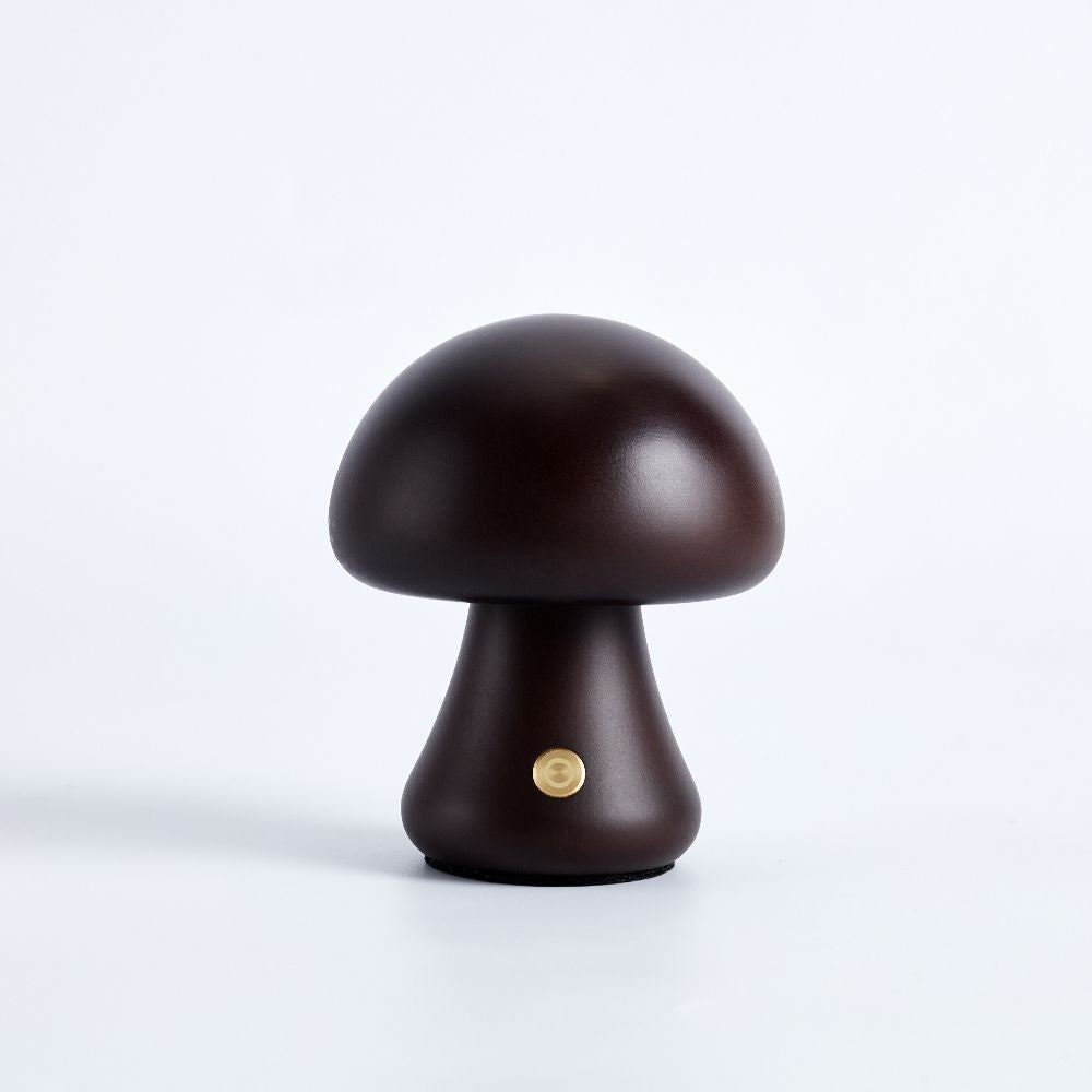 Mushroom-shaped lamp on a white background