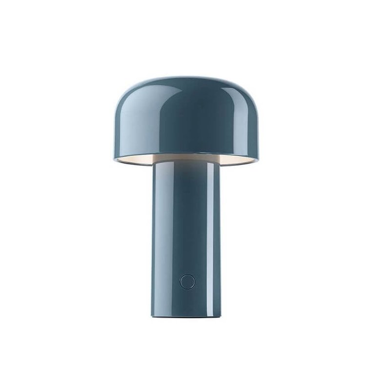 Blue table lamp on a white background