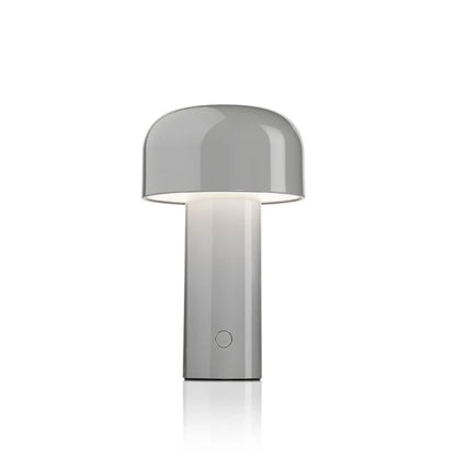 Gray portable lamp on a white background