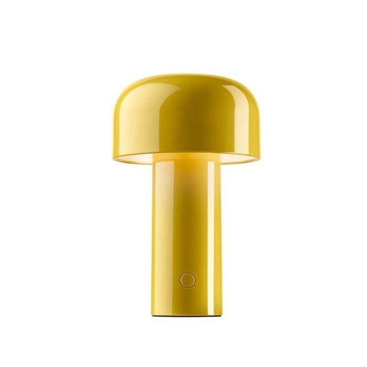Yellow lamp on a white background