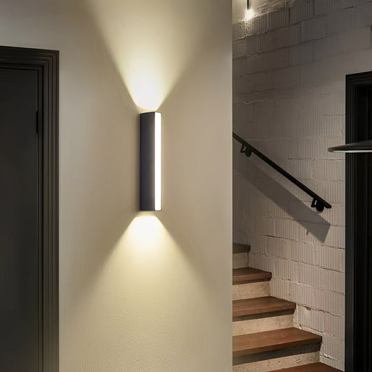 Waterproof Modern Up&Down 3-Side Long Strip Outdoor Porch LED Wall Lights